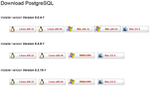 Versiones de PostgreSQL